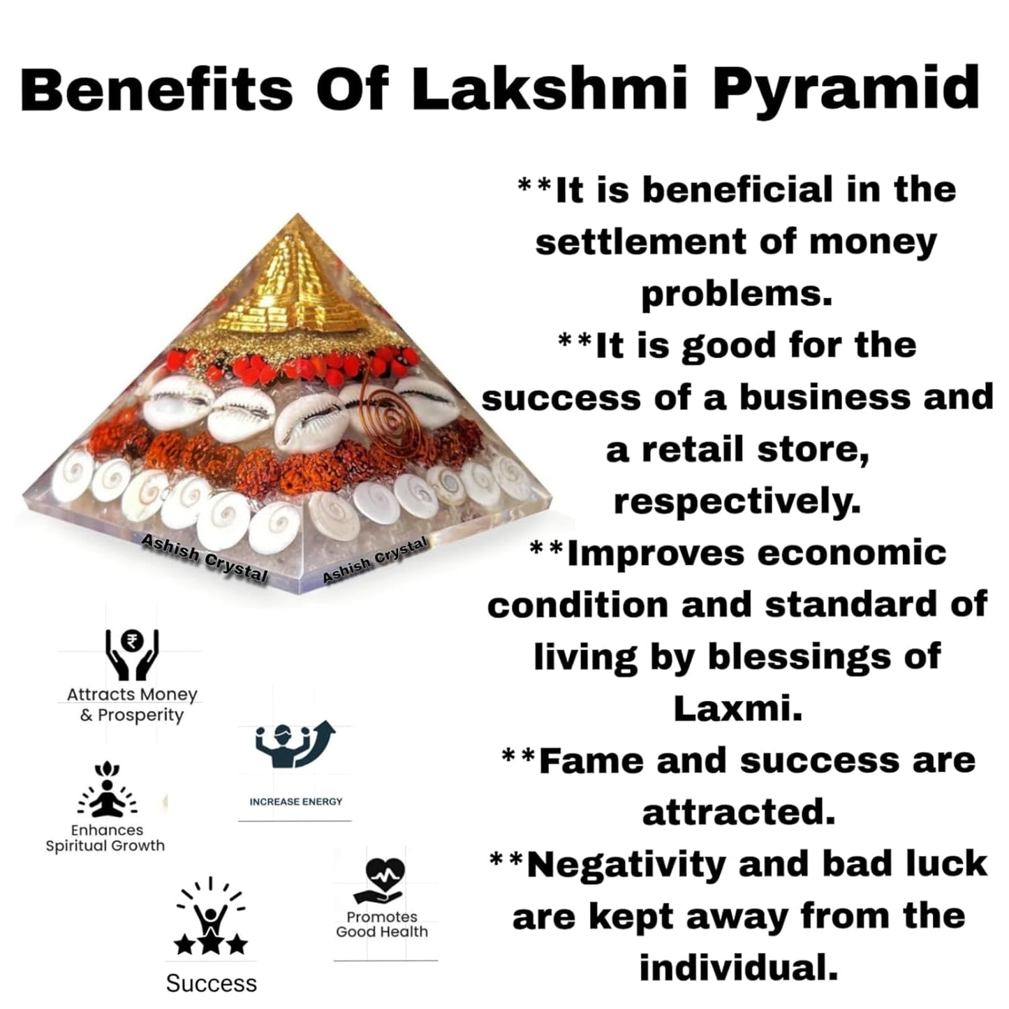 Lakshmi Wealth Pyramid – Money, Prosperity, Good Luck & Protection