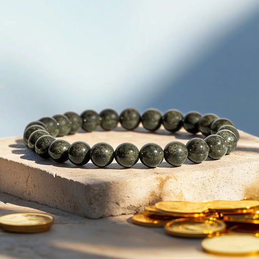Raw Pyrite Bracelet – Wealth, Money & Success Attraction Crystal